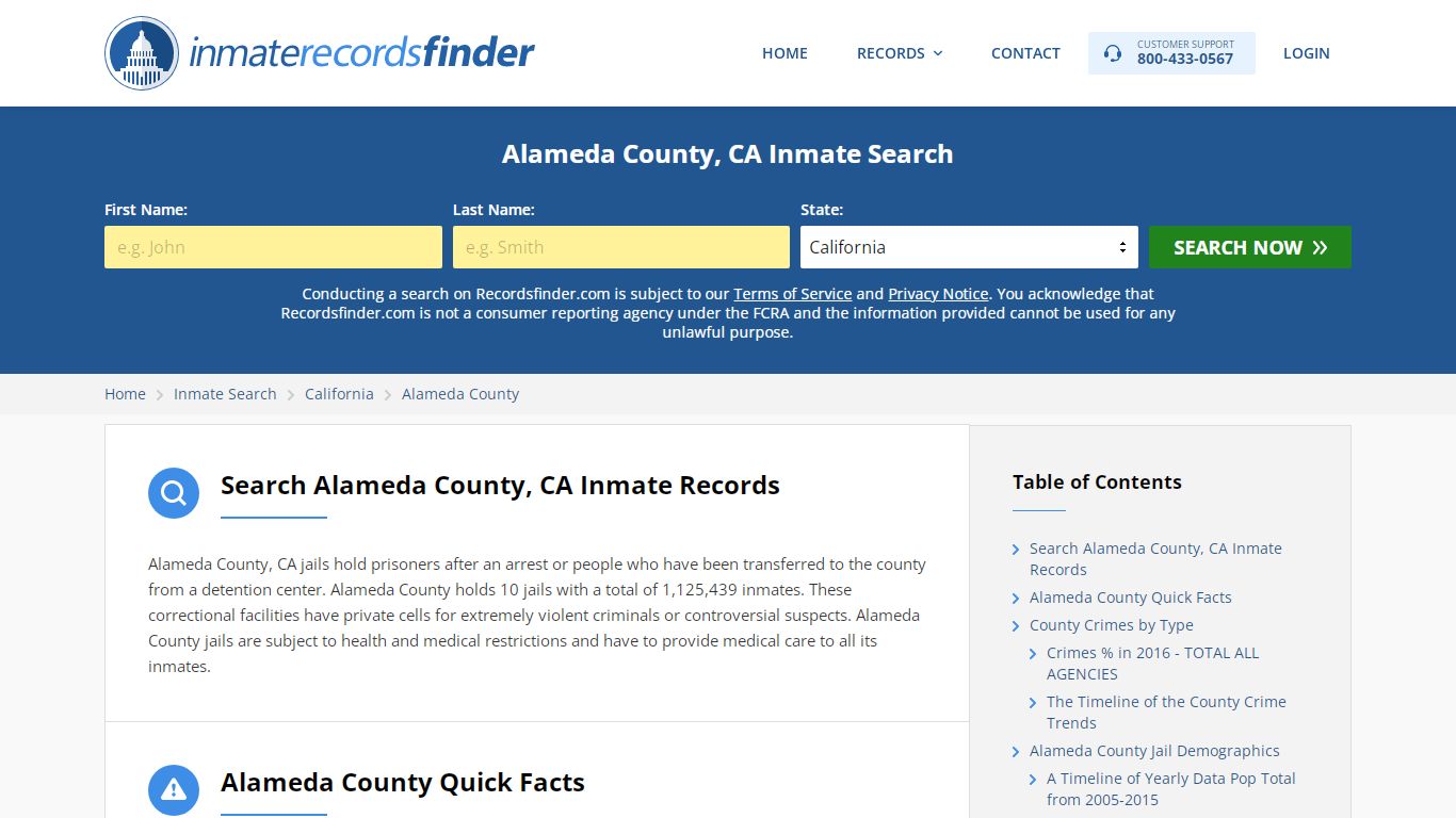 Alameda County, CA Inmate Lookup & Jail Records Online