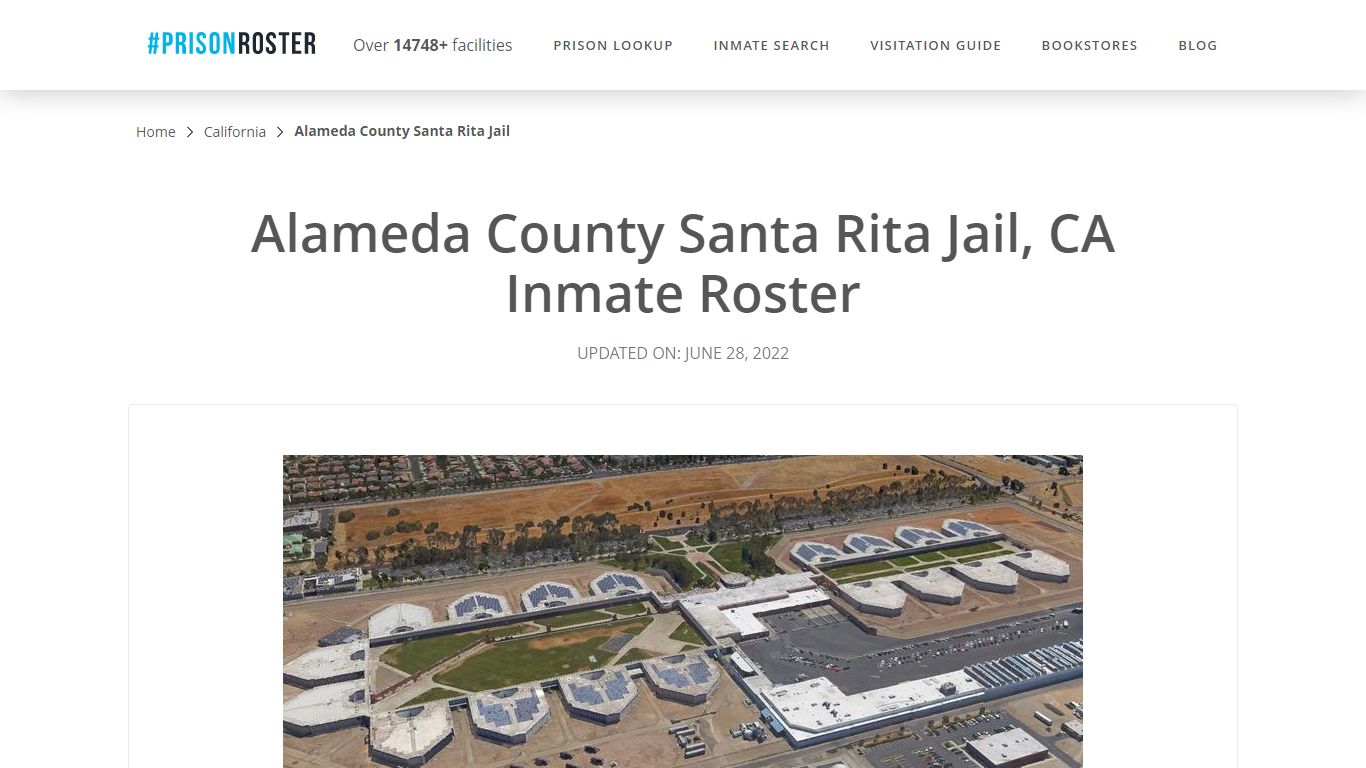 Alameda County Santa Rita Jail, CA Inmate Roster